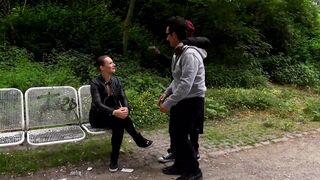 Butt Sex Gang Bang on the street of Hamburg with Kira!!!