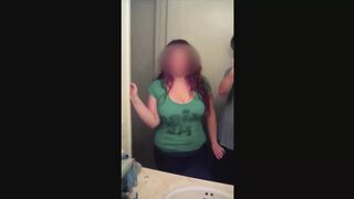 St Pat's Day Humongous Tit PAWG Strawberry Blonde ORAL SEX gets spunk all over her melons
