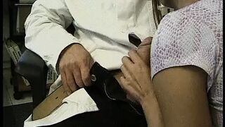Fine milf goes to the doctor and can't resist giving the vagina to the doctor to fuck