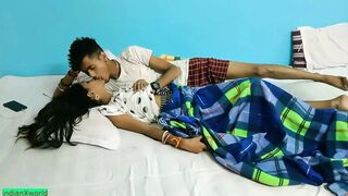 Indian alluring teeny bitch amateurs sex with classmate!