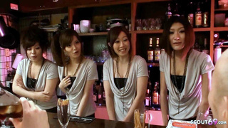 Swinger Sex Orgy with Thin Chinese Teens in Asian Club