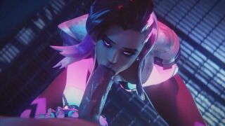 Sombra Struggles To Lick Enormous Schlong