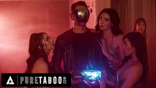 PURE TABOO Guy Has Lustful Dream With Wifey's Stepsisters Alex Coal, Maya Woulfe, & Charlotte Sins